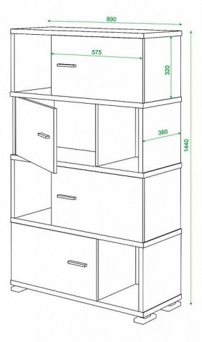 Тумба комбинированная Домино СБ-30/4 в Игриме - igrim.mebel24.online | фото 3