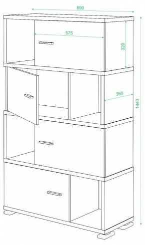 Тумба комбинированная Домино СБ-30/4 в Игриме - igrim.mebel24.online | фото 3