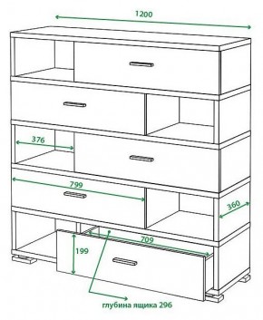 Тумба комбинированная Домино СБ-40/5-ПВК в Игриме - igrim.mebel24.online | фото 2