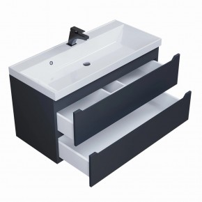 Тумба под раковину Uperwood Tanos 100 см, подвесная, черная матовая в Игриме - igrim.mebel24.online | фото 2