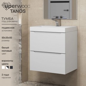 Тумба под раковину Uperwood Tanos 50 см, подвесная, белая матовая в Игриме - igrim.mebel24.online | фото 6