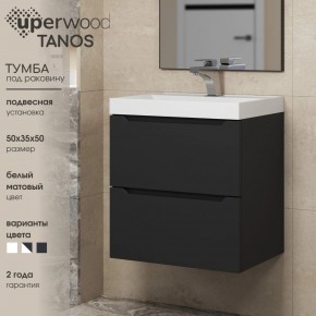 Тумба под раковину Uperwood Tanos 50 см, подвесная, черная матовая в Игриме - igrim.mebel24.online | фото 4