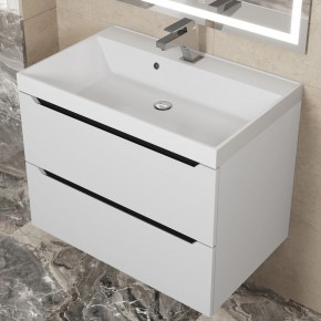 Тумба под раковину Uperwood Tanos 70 см, подвесная, белая/графит в Игриме - igrim.mebel24.online | фото 9