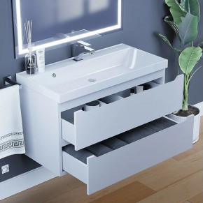 Тумба под раковину Uperwood Tanos 90 см, подвесная, белая матовая в Игриме - igrim.mebel24.online | фото 4