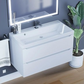 Тумба под раковину Uperwood Tanos 90 см, подвесная, белая матовая в Игриме - igrim.mebel24.online | фото 5