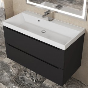 Тумба под раковину Uperwood Tanos 90 см, подвесная, черная матовая в Игриме - igrim.mebel24.online | фото 11