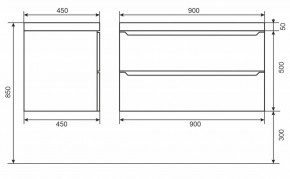 Тумба под раковину Uperwood Tanos 90 см, подвесная, черная матовая в Игриме - igrim.mebel24.online | фото 6