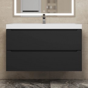 Тумба под раковину Uperwood Tanos 90 см, подвесная, черная матовая в Игриме - igrim.mebel24.online | фото 9