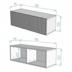Тумба подвесная под ТВ LINES MTV3-MA 900 Белый глянец (Белый-M 10.1.1) в Игриме - igrim.mebel24.online | фото 3