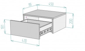 Тумба подвесная прикроватная K209 в Игриме - igrim.mebel24.online | фото 2