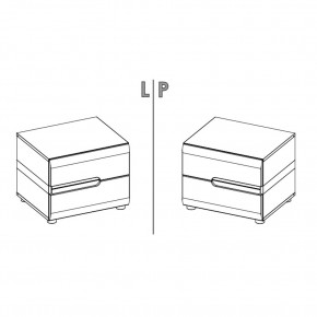 Тумба прикроватная 2S/TYP 96, LINATE ,цвет белый/сонома трюфель в Игриме - igrim.mebel24.online | фото 4