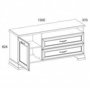 Тумба RTV 1D2SN, TIFFANY, цвет вудлайн кремовый в Игриме - igrim.mebel24.online | фото 2