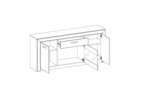 Тумба RTV 1V2D1S, OLIVIA, цвет вудлайн крем/дуб анкона в Игриме - igrim.mebel24.online | фото 3