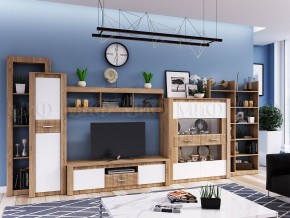 ТЕРРА Тумба Тв (Белый глянец/дуб сонома) в Игриме - igrim.mebel24.online | фото 2