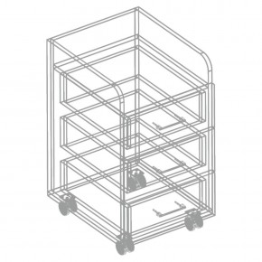 Тумба выкатная с 3-мя ящиками "Сандра" в Игриме - igrim.mebel24.online | фото 3