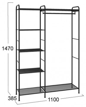 Вешалка гардеробная Валенсия 1 в Игриме - igrim.mebel24.online | фото 2