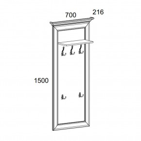 Вешалка L, TIFFANY, цвет вудлайн кремовый в Игриме - igrim.mebel24.online | фото 3