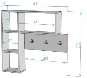 Вешалка настенная для одежды V28 в Игриме - igrim.mebel24.online | фото 2