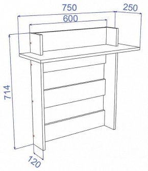 Вешалка-полка Cross ВЕШ1 в Игриме - igrim.mebel24.online | фото 3