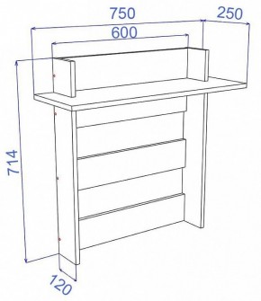 Вешалка-полка Cross ВЕШ1 в Игриме - igrim.mebel24.online | фото 2