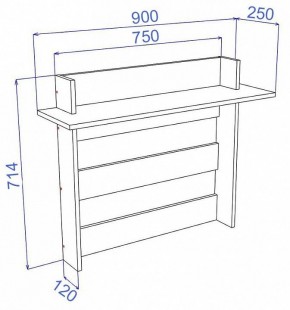 Вешалка-полка Cross ВЕШ2 в Игриме - igrim.mebel24.online | фото 2