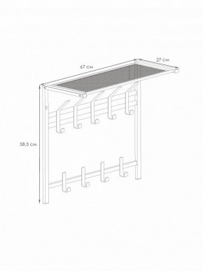 Вешалка-полка Торонто 22 в Игриме - igrim.mebel24.online | фото 3