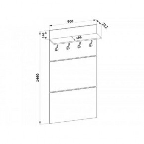 Вешалка-полка ВШ-3.1 в Игриме - igrim.mebel24.online | фото 3