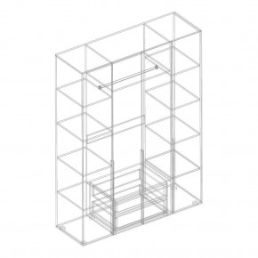 ВИТА Шкаф 4-ств для одежды (темно серый) в Игриме - igrim.mebel24.online | фото 2
