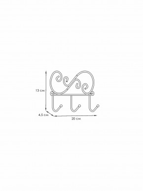 ВН 275 Ч Вешалка настенная "Кружева 3" Черный в Игриме - igrim.mebel24.online | фото 2