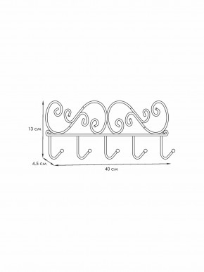 ВН 276 М Вешалка настенная "Кружева 5" Медный антик в Игриме - igrim.mebel24.online | фото 2