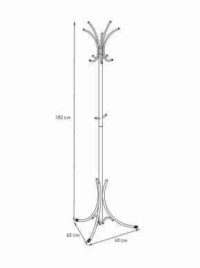 ВНП 17 М Вешалка-стойка №3 "Корона" Медный антик в Игриме - igrim.mebel24.online | фото 2