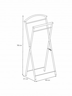 ВНП 367 Ч Вешалка костюмная "Контур" Черный в Игриме - igrim.mebel24.online | фото