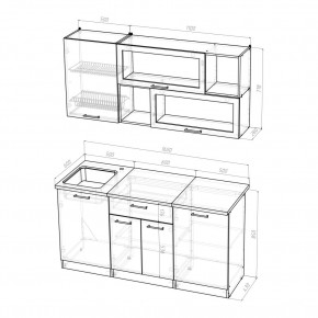 ЯНА Кухонный гарнитур Стандарт (1600 мм) в Игриме - igrim.mebel24.online | фото 2