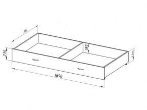 Ящик для металлических кроватей 90*190 (Венге) в Игриме - igrim.mebel24.online | фото