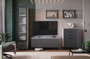 ЗЕФИР Гостиная К2 (белое дерево/черный муар) в Игриме - igrim.mebel24.online | фото