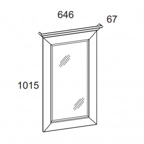 Зеркало 50, TIFFANY, цвет вудлайн кремовый в Игриме - igrim.mebel24.online | фото 2