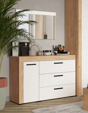 Зеркало Адель белый/дуб крафт золотой в Игриме - igrim.mebel24.online | фото 2